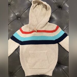 EGG New York Sweater - Cream Striped + Hood - 18 months
